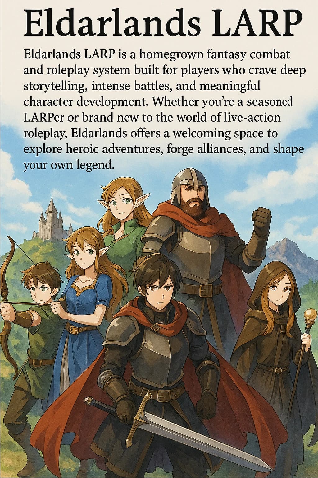 Group of characters ready to adventure