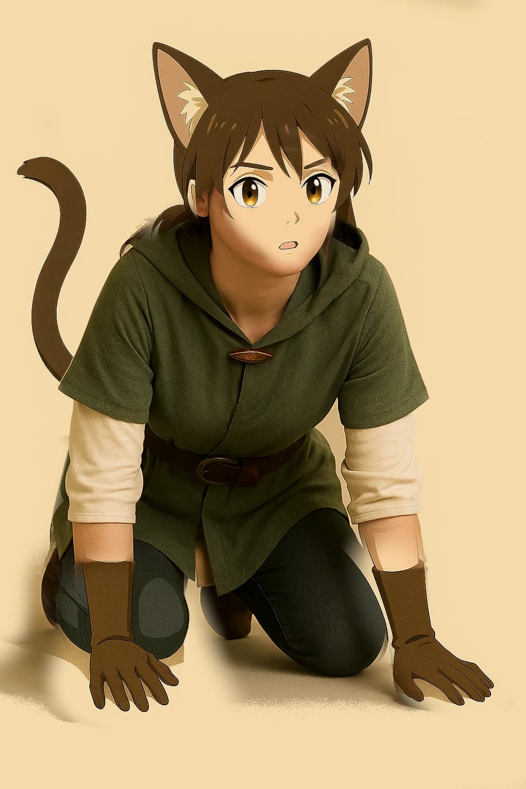 Group of players standing together with feathers for weapons and pillows for armor